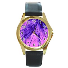 Special Fireworks Pink,blue Round Gold Metal Watches