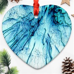 Special Fireworks, Aqua Ornament (heart) 