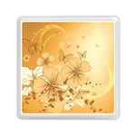 Wonderful Flowers With Butterflies Memory Card Reader (Square)  Front