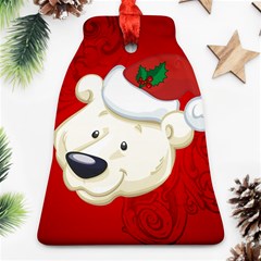 Funny Polar Bear Ornament (bell)  by FantasyWorld7