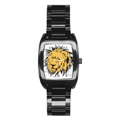 Lion Stainless Steel Barrel Watch