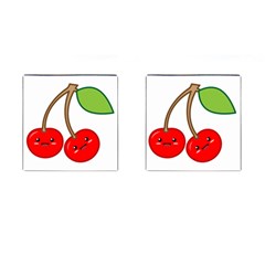 Kawaii Cherry Cufflinks (square)