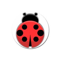 Kawaii Ladybug Magnet 3  (round)