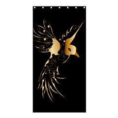 Beautiful Bird In Gold And Black Shower Curtain 36  X 72  (stall) 