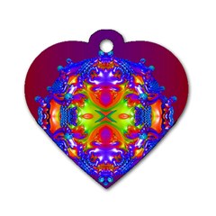 Abstract 6 Dog Tag Heart (two Sides)