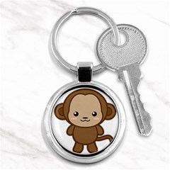 Kawaii Monkey Key Chains (round)  by KawaiiKawaii