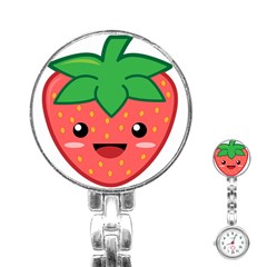 Kawaii Strawberry Stainless Steel Nurses Watches