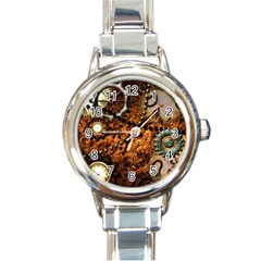 Steampunk In Noble Design Round Italian Charm Watches