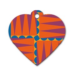 Angles Dog Tag Heart (two Sides)