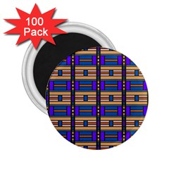 Rectangles And Stripes Pattern 2 25  Magnet (100 Pack) 