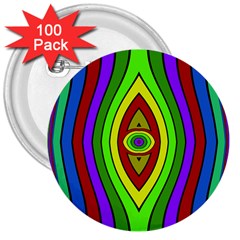 Colorful Symmetric Shapes 3  Button (100 Pack)