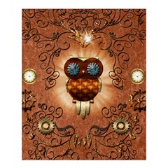 Steampunk, Funny Owl With Clicks And Gears Shower Curtain 60  X 72  (medium)  by FantasyWorld7