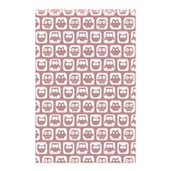 Light Pink And White Owl Pattern Shower Curtain 48  X 72  (small)  by GardenOfOphir