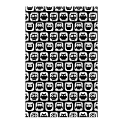 Black And White Owl Pattern Shower Curtain 48  X 72  (small)  by GardenOfOphir