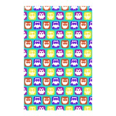 Colorful Whimsical Owl Pattern Shower Curtain 48  X 72  (small)  by GardenOfOphir