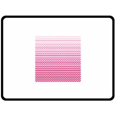 Pink Gradient Chevron Double Sided Fleece Blanket (large) 