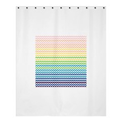 Pastel Gradient Rainbow Chevron Shower Curtain 60  X 72  (medium)  by CraftyLittleNodes