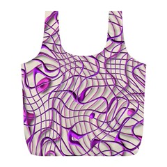 Ribbon Chaos 2 Lilac Full Print Recycle Bags (l)  by ImpressiveMoments