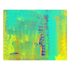 Abstract In Turquoise, Gold, And Copper Double Sided Flano Blanket (large) 