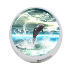 Funny Dolphin Jumping By A Heart Made Of Water 4-port Usb Hub (two Sides)  by FantasyWorld7