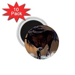 Beautiful Horse With Water Splash 1 75  Magnets (10 Pack) 