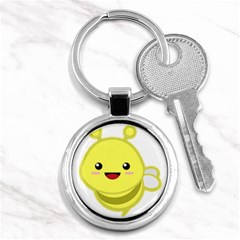 Kawaii Bee Key Chains (round)  by KawaiiKawaii