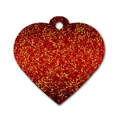 Glitter 3 Dog Tag Heart (one Side) by MedusArt