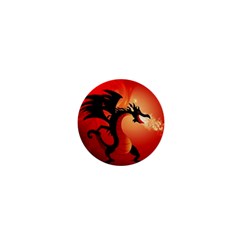 Funny, Cute Dragon With Fire 1  Mini Magnets by FantasyWorld7