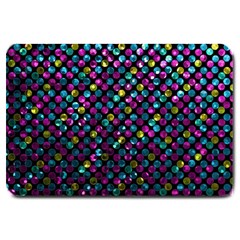 Polka Dot Sparkley Jewels 2 Large Doormat  by MedusArt