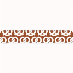 Brown Pretzel Illustrations Pattern Small Bar Mats by GardenOfOphir