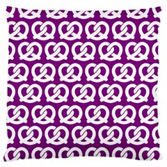 Purple Pretzel Illustrations Pattern Large Cushion Cases (one Side)  by GardenOfOphir