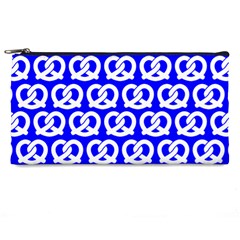 Blue Pretzel Illustrations Pattern Pencil Cases by GardenOfOphir