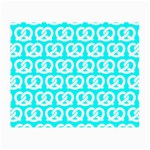 Aqua Pretzel Illustrations Pattern Small Glasses Cloth (2-Side) Front