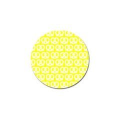 Yellow Pretzel Illustrations Pattern Golf Ball Marker (10 Pack) by GardenOfOphir