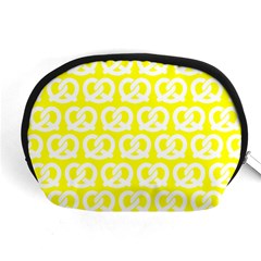 Yellow Pretzel Illustrations Pattern Accessory Pouches (medium)  by GardenOfOphir