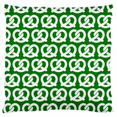 Green Pretzel Illustrations Pattern Large Cushion Cases (one Side)  by GardenOfOphir