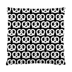 Black And White Pretzel Illustrations Pattern Standard Cushion Cases (two Sides) 