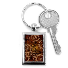 Steampunk In Rusty Metal Key Chains (rectangle)  by FantasyWorld7