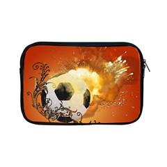 Soccer With Fire And Flame And Floral Elelements Apple Ipad Mini Zipper Cases