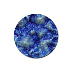 Alien Dna Blue Rubber Coaster (round)  by ImpressiveMoments