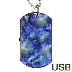 Alien Dna Blue Dog Tag Usb Flash (two Sides) 