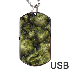 Alien Dna Green Dog Tag Usb Flash (two Sides) 