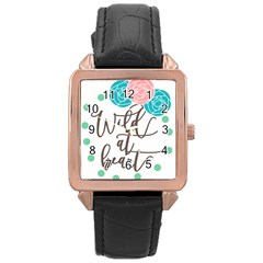 Wild At Heart Flowers Rose Gold Watches