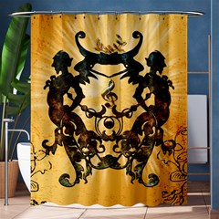 Clef With Awesome Figurative And Floral Elements Shower Curtain 60  X 72  (medium) 