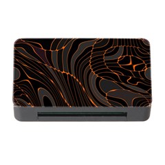 Retro Abstract Orange Black Memory Card Reader With Cf