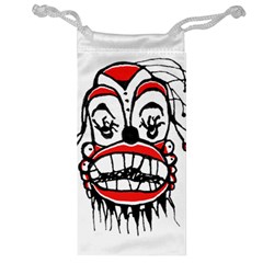 Dark Clown Drawing Jewelry Bags by dflcprints