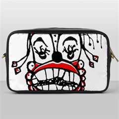 Dark Clown Drawing Toiletries Bags by dflcprints