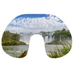 Waterfalls Landscape At Iguazu Park Travel Neck Pillows Front