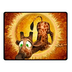 I m Waiting For You, Cute Giraffe Fleece Blanket (small)