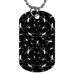 Spiders Seamless Pattern Illustration Dog Tag (one Side) by dflcprints